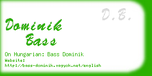 dominik bass business card